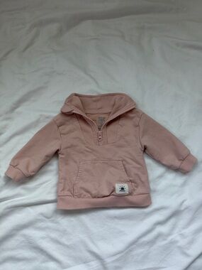 Kids Half-Zip Pullover Hoodie - Pink